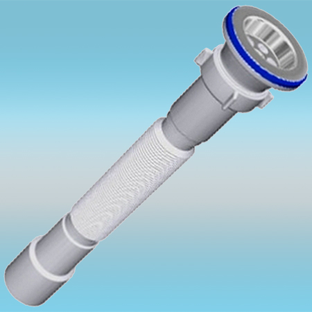 Гофросифон 1 1/2"х40/50  удл.с мет.решеткой F113-55-MR