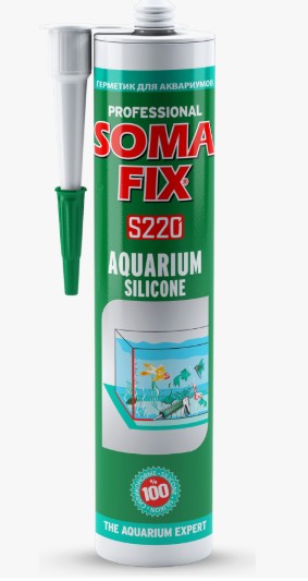 Герметик силиконовый для аквариумов прозрачный 280мл SOMA FIX