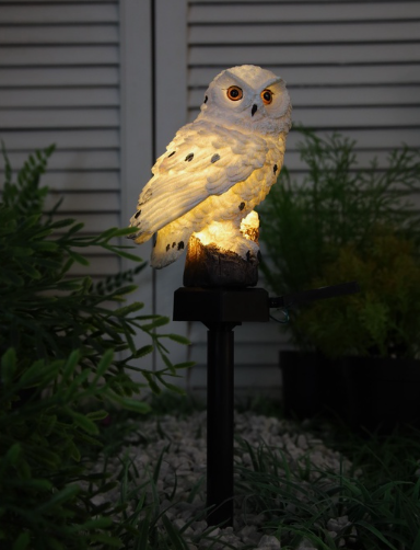 Светильник на солнечной батарее "Полярная белая сова", 45 см, IP44, 5W, 1 LED, Т/БЕЛЫЙ 7322823