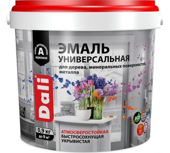 Эмаль универсальная п/мат коричневый DALI 0,9кг/6  