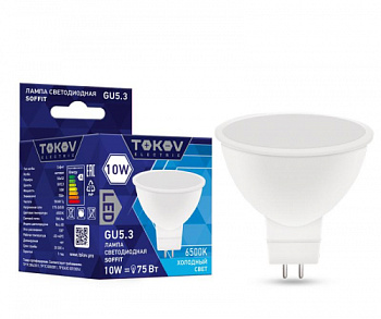 Лампа светодиодная 10Вт Soffit 6500К GU5.3 176-264В TOKOV ELECTRIC