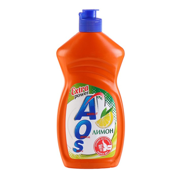 Ср-во д/посуды AOS 450мл Лимон/20