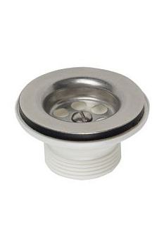 Выпуск 1 1/2" с нержавеющей сеткой белый М100 AQUANT