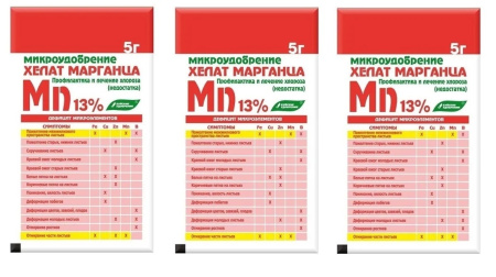 Хелат марганца 5г (30шт) БХЗ