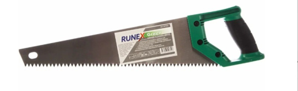 Ножовка по сырой древесине крупный зуб 400мм Runex Green