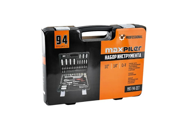 Набор инструментов MAXPILER 1/2" и 1/4",CrV MXT-94-SET 