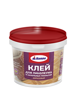 Клей акриловый для нап/покрытий и линолеума Д-52 3кг ведро Диола/8