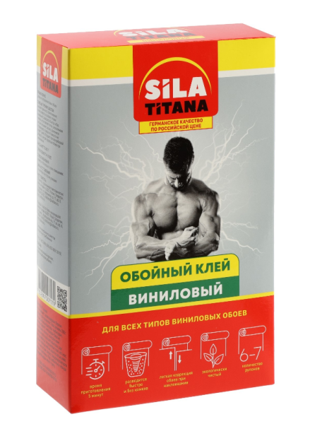 Клей обойный "Sila Titana" виниловый 200гр.30шт/кор)