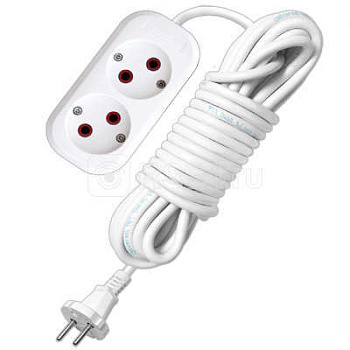 Удлинитель 2х2м б/з 6А IP20 У6-011М ПВС 2х0,75 UNIVersal 011М-02