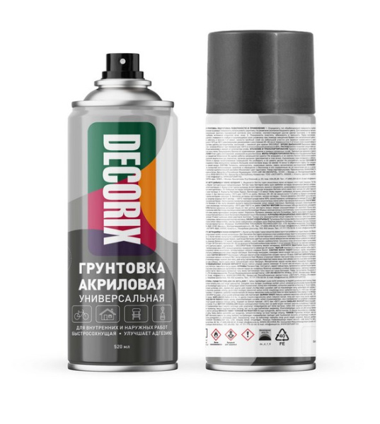 DECORIX  аэрозольная грунтовка 520 бесцветная