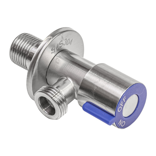 Кран угловой 1/2*1/2 керамическая кран-букса RM SUS304