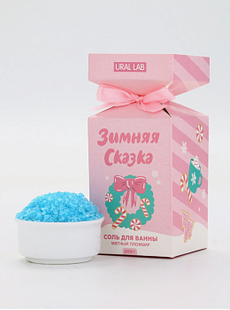 URAL LAB Розовый НГ Соль для ванны "Зимняя сказка", мятный пломбир, 300 гр 10880695