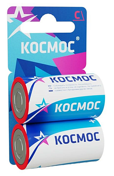 Элемент питания солевой C/R14 (блист.2шт) КОСМОС KOCR142BL