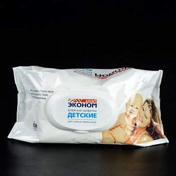 Салфетки влажные Smart эконом, 120 шт, детские, №120 с клапаном/16