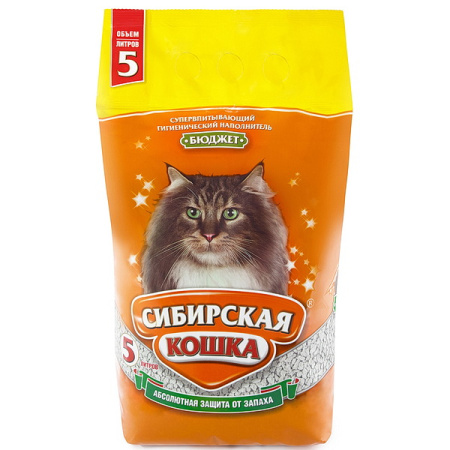 Наполнитель Сиб.кошка 5л Бюджет впитывающий
