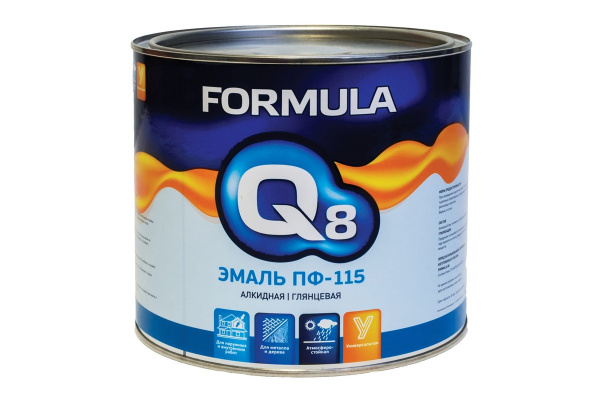 Эмаль ПФ-115 FORMULA Q8 желтая 0,9кг/14/